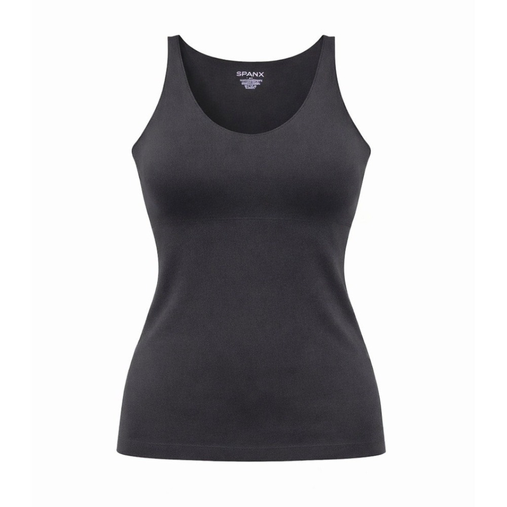 SPANX Shapewear Tank 2X Black Smoothing Cami Compression Tummy Control Top